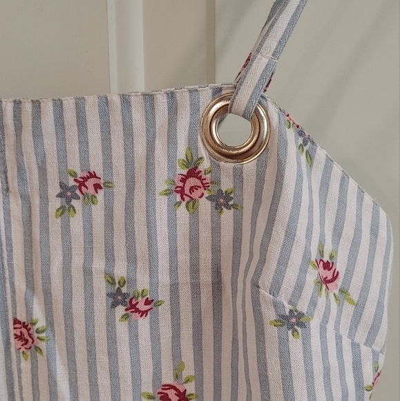 Topshop pin stripe floral pinafore or mini dress - Picture 3 of 8